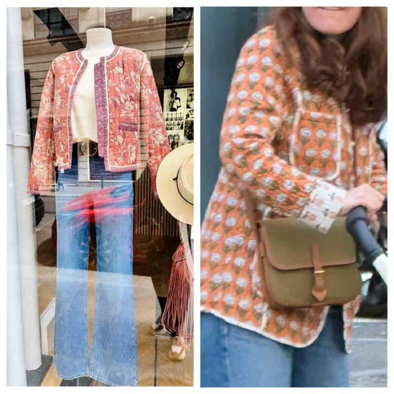 Paris style trend: quilted print jacket.