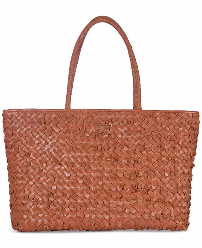 Sam Edelman woven leather tote bag.