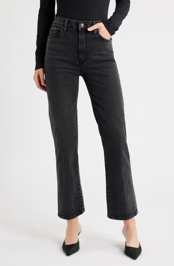 Nordstrom Anniversary Sale: Frame le Sleek jeans in washed black.