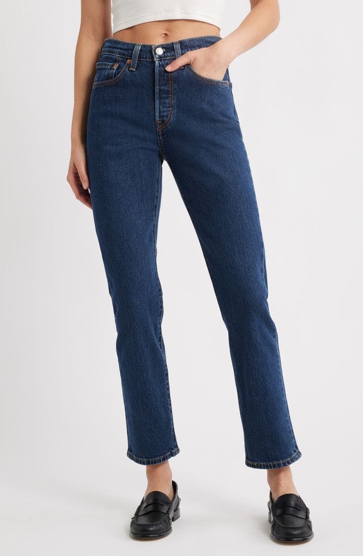 Nordstrom Anniversary Sale: Levi's 501 dark wash straght-leg jeans.