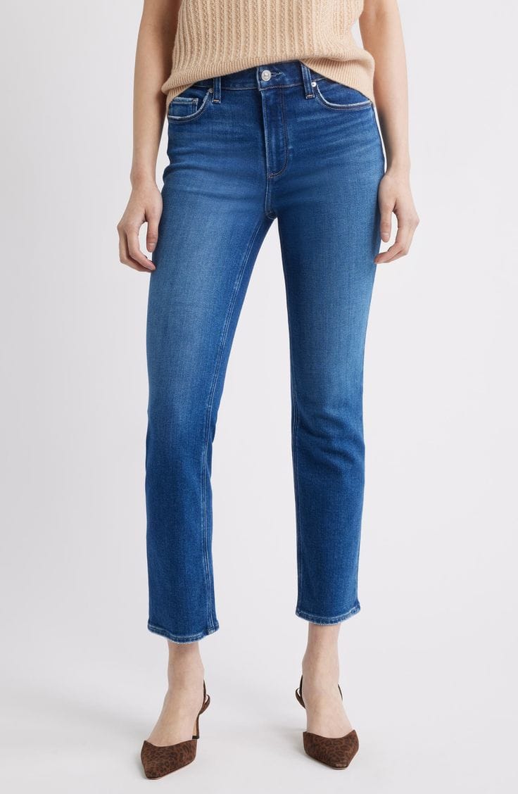 Nordstrom Anniversary Sale: Paige Cindy straight-leg jeans.