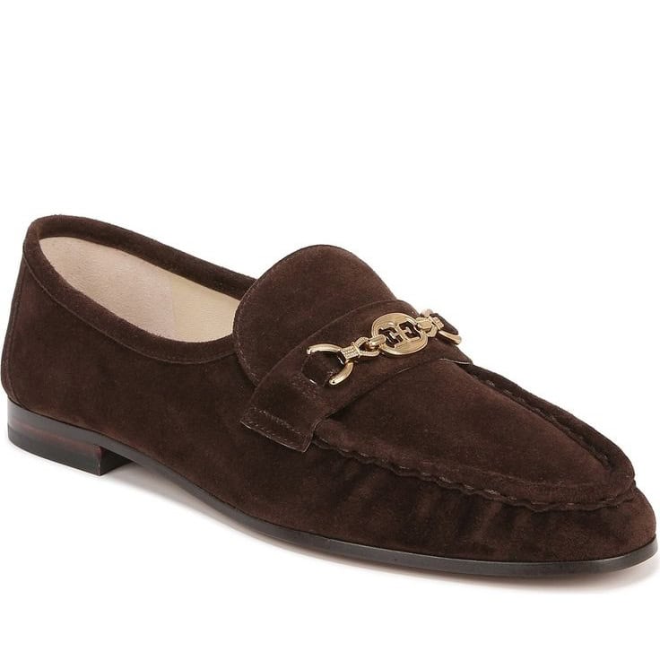 Nsale: Sam Edelman Lucca loafer in brown suede.