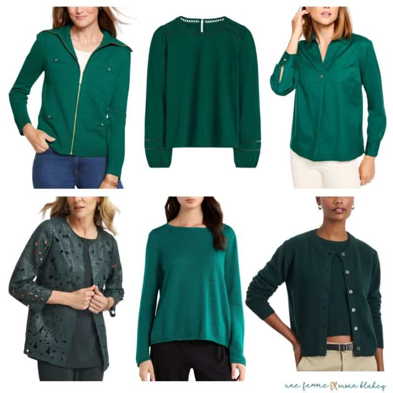 Fall color trends 2025: Emerald and spruce greens.