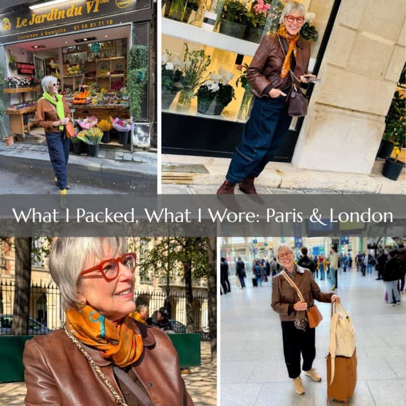 Fall travel capsule wardrobe recap: Susan B's fall travel outfits in Paris & London