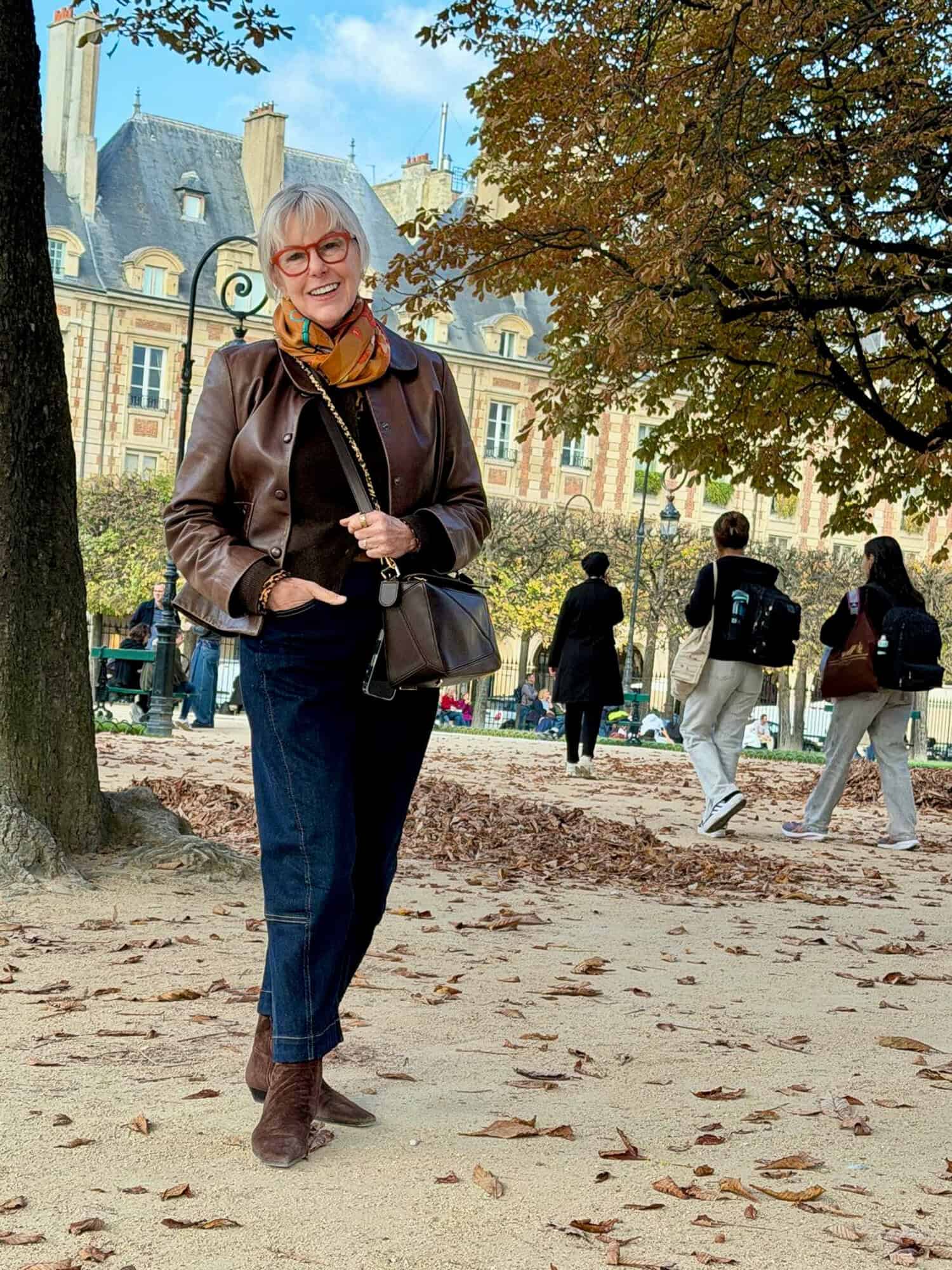 Susan B. in Place des Vosges, Paris.