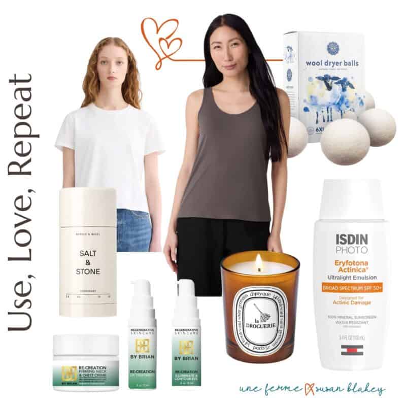 Items I love & repurchase: clothing, home & beauty products.