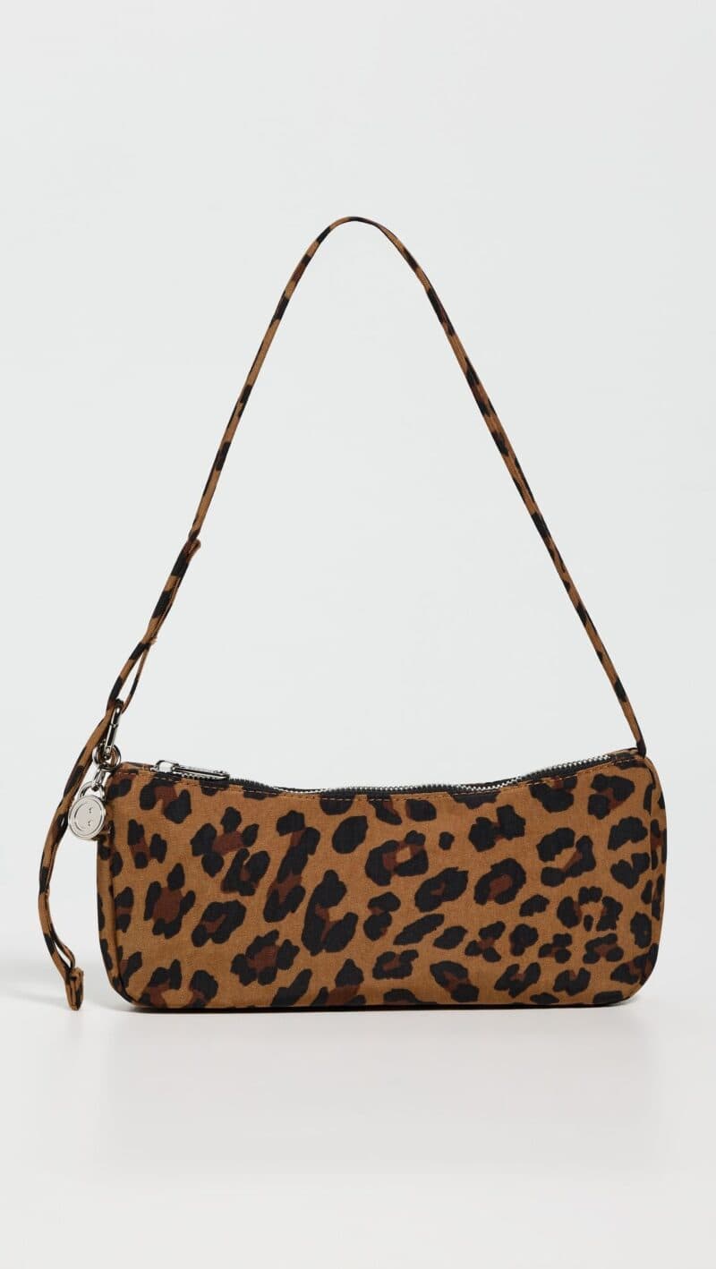 Baggu small nylon pouchette leopard print