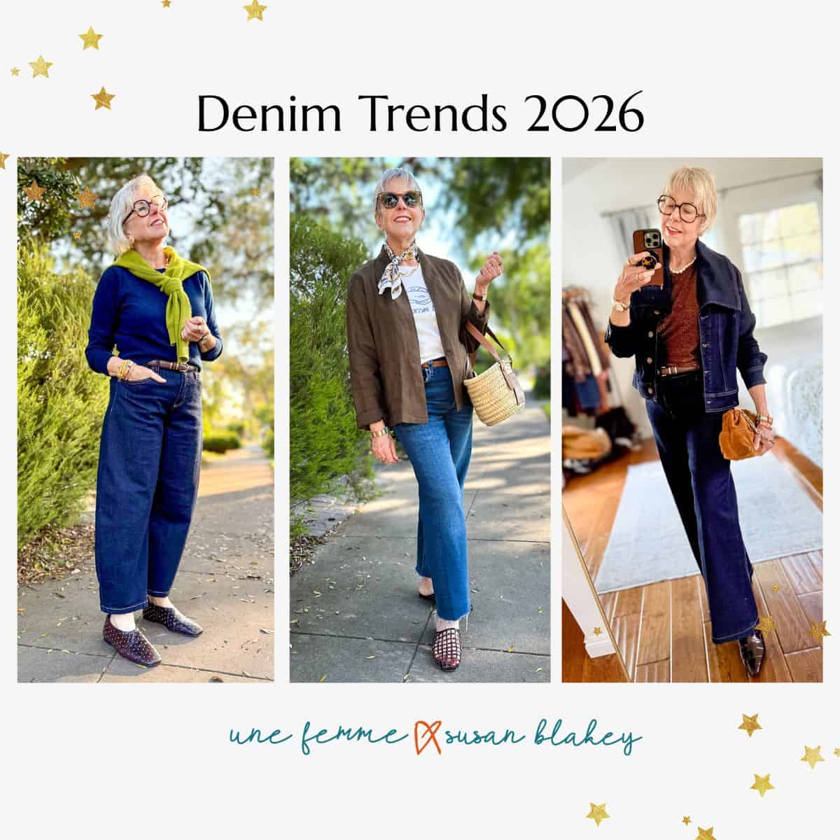 2026 denim trends and the 3 styles I'm wearing most often.