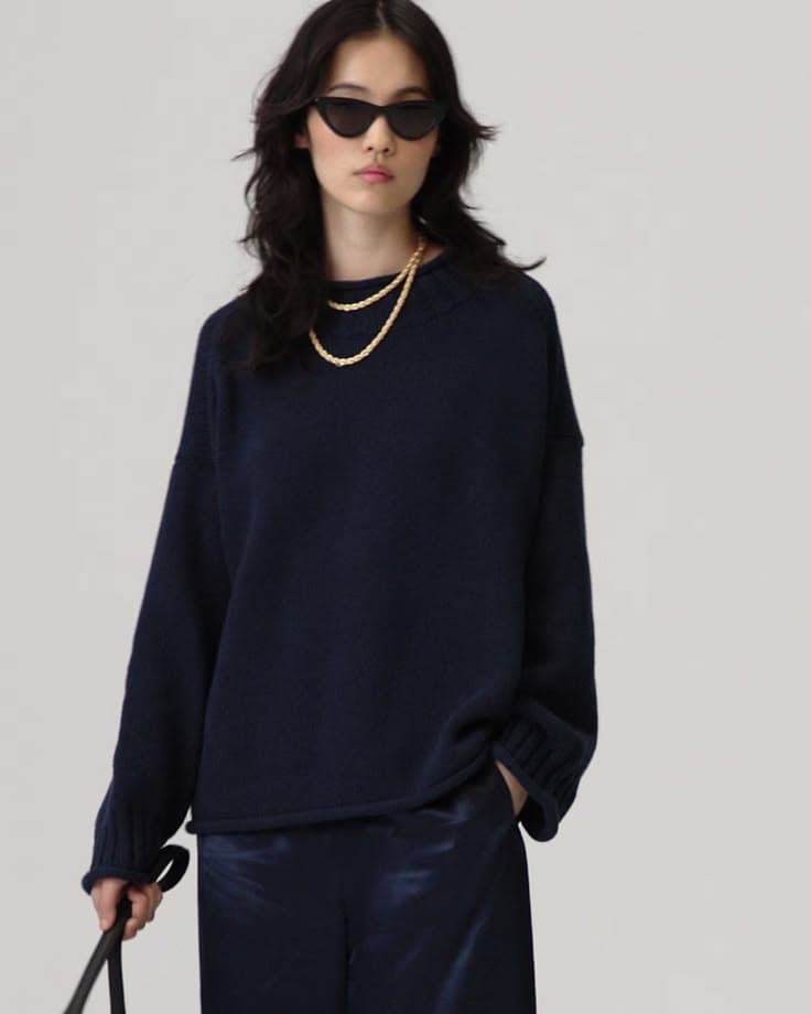 J.Crew classic rollneck sweater in 100% cotton.