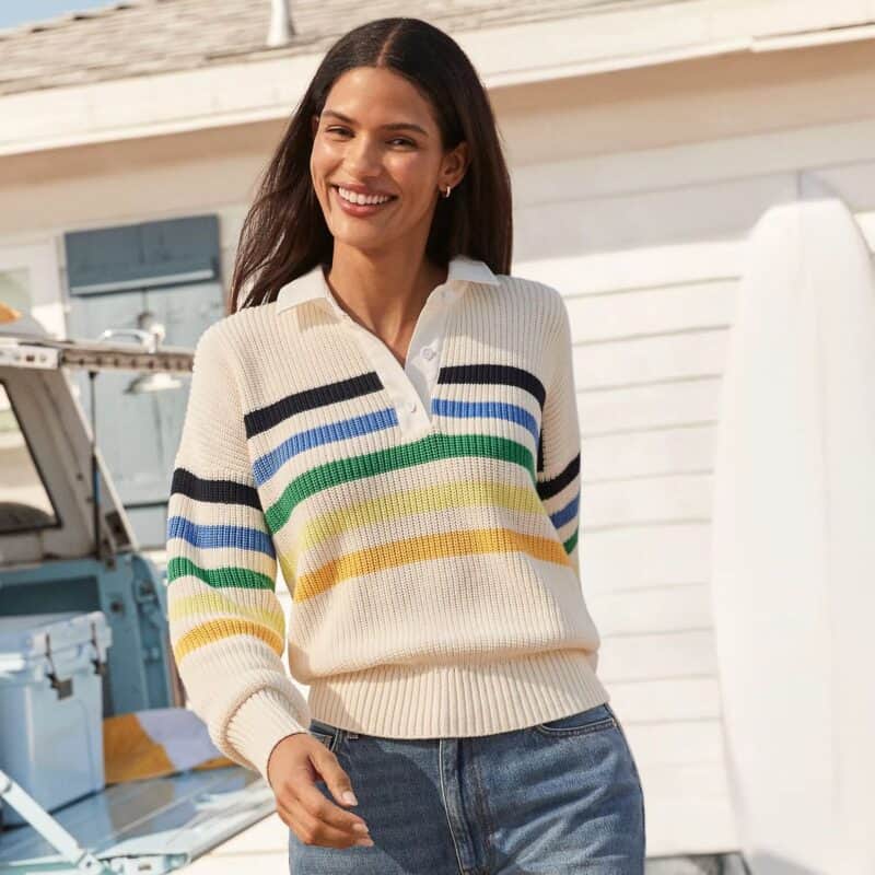 Lands' End cotton drifter rugby sweater.