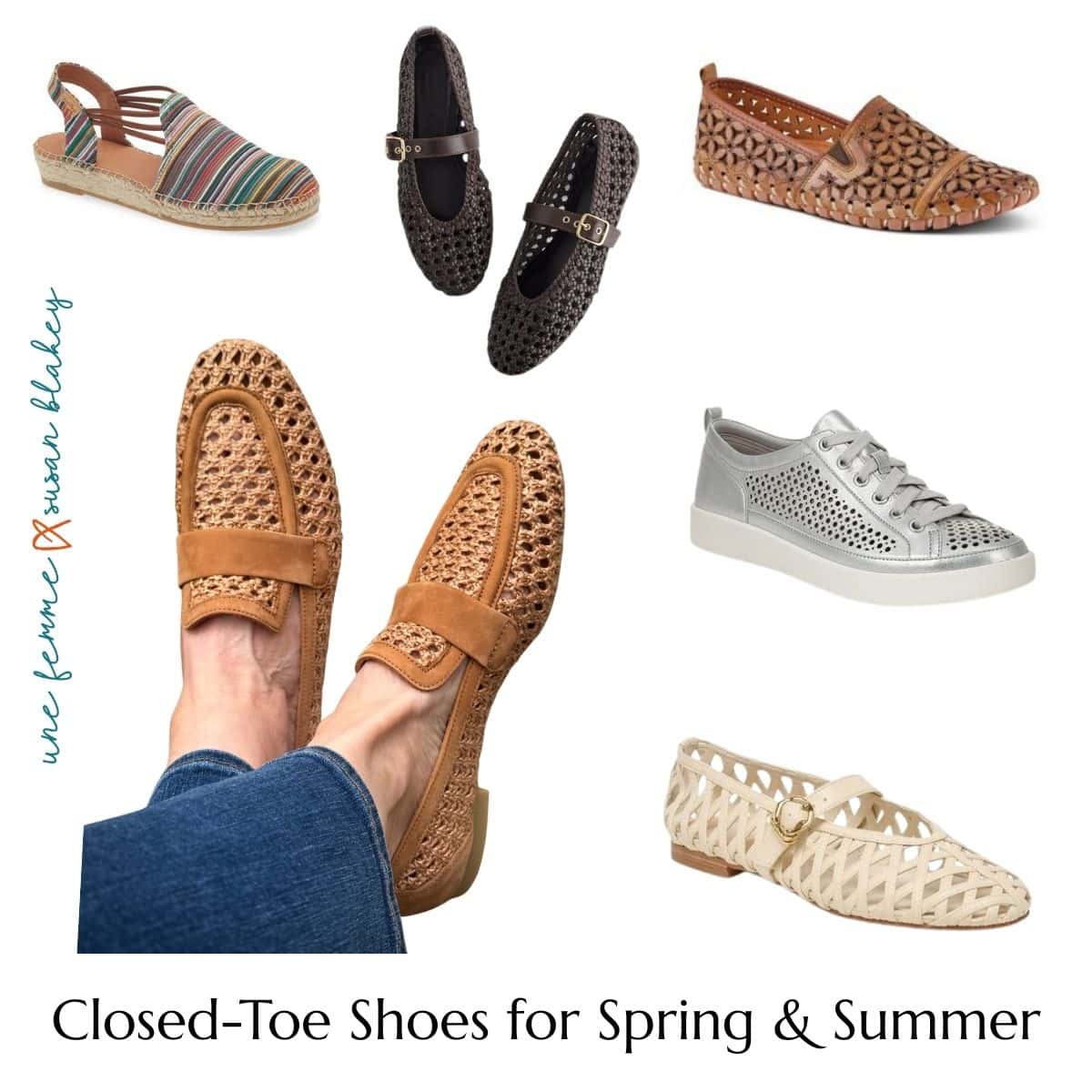 Women's closed-toe shoes for spring & summer: versatile, comfortable styles.
