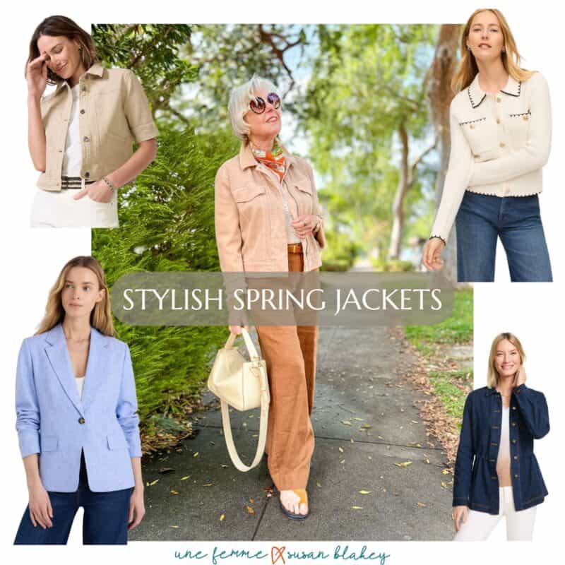 Stylish & lightweight spring jackets for women.