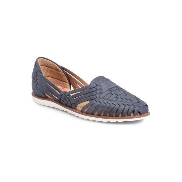 Comfortiva huarache flats in soft blue.