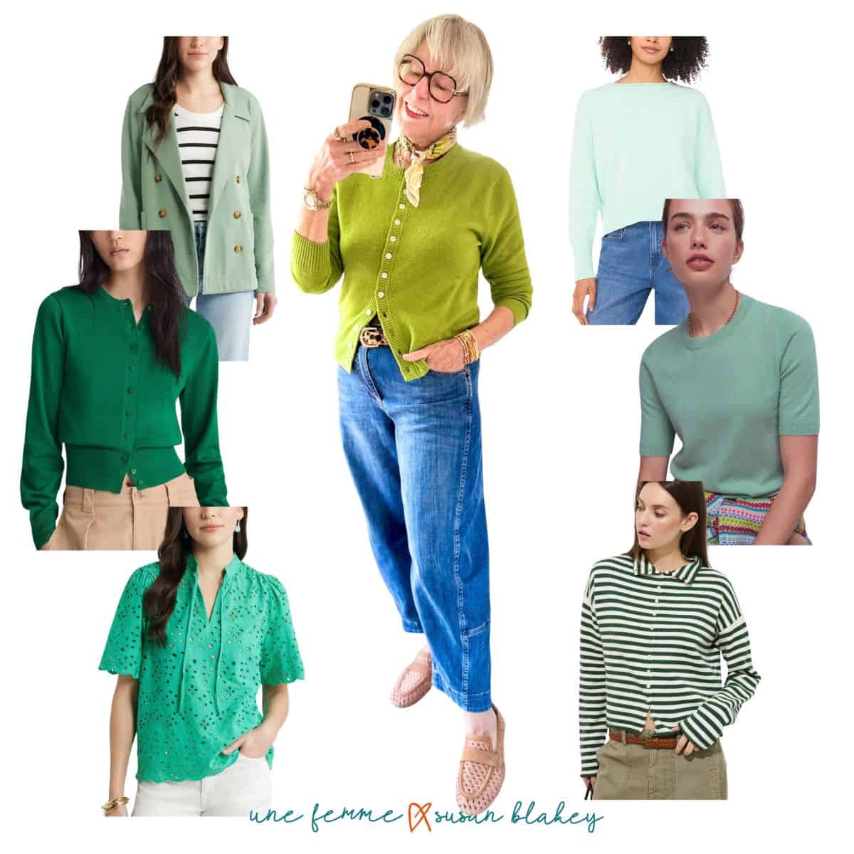 how to wear green by seasonal color palette