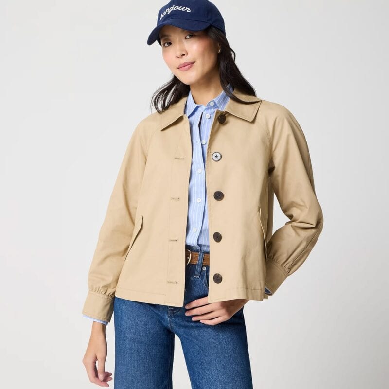 J.Crew Factory short utility trench jacket