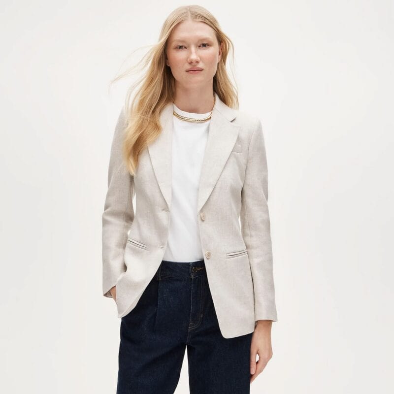 J.Crew classic blazer in stretch linen natural.