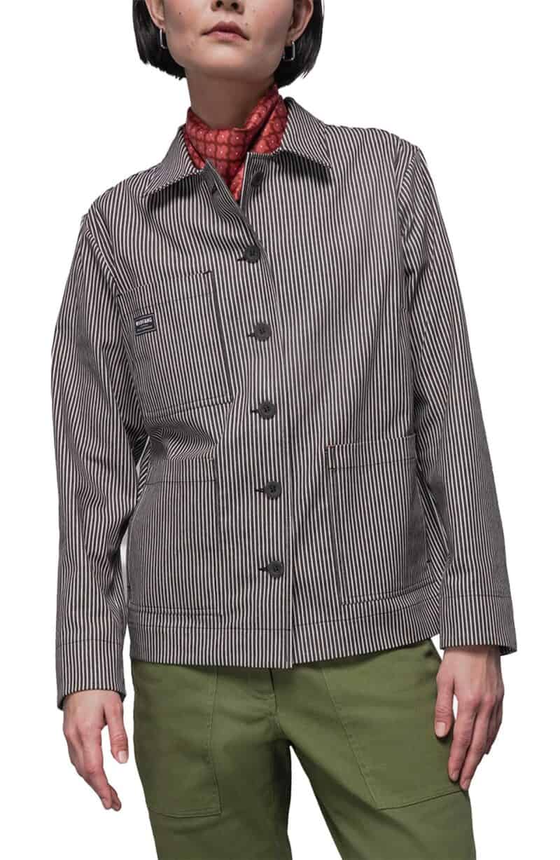 Wildfang railroad stripe utility jacket