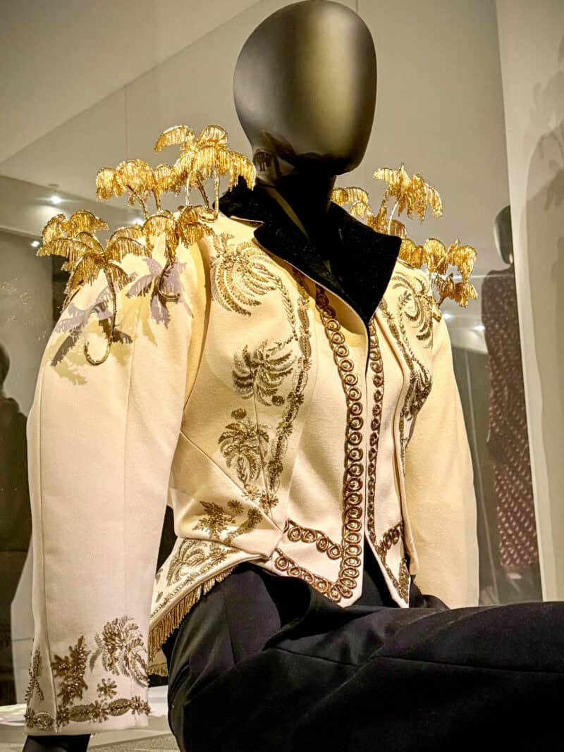 Palm tree detail jacket from Schiaparelli exhibition.