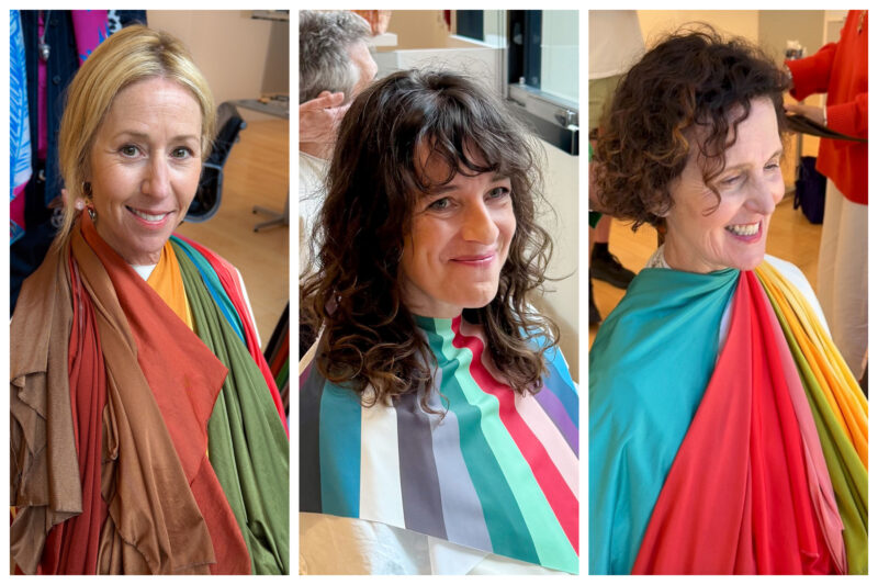 Color Analysis clients draped in their best colors from their seasonal palettes.