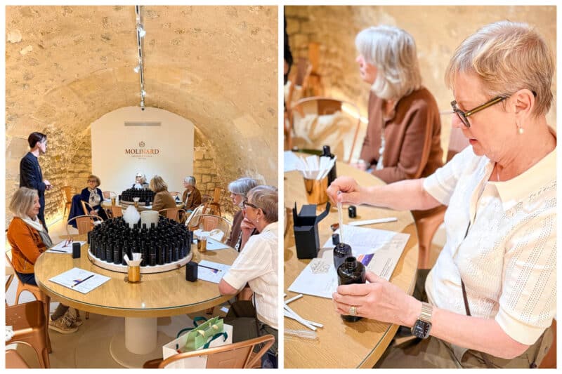 Paris Fashion Tour: learning to create our own fragrance at Molinard perfumes.