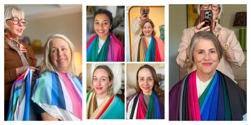 Color Analysis clients drapes in their best colors.